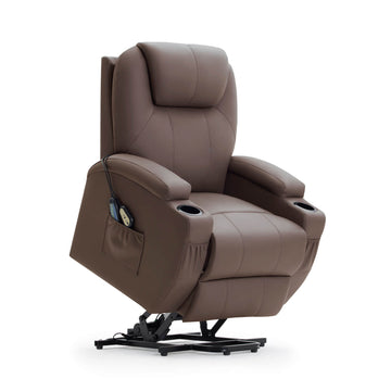 Homall Power Lift Recliner PU Leather Lift Assist Recliner for Elderly with Massage